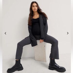 Hatch Maternity Bodyflex Crop Flare Legging Houndstooth